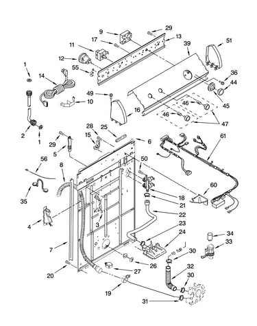 Controls and rear panel parts