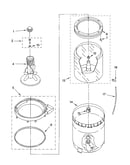 Agitator, basket and tub parts