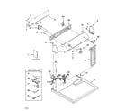 Roper REX3514RQ0 top and console parts diagram