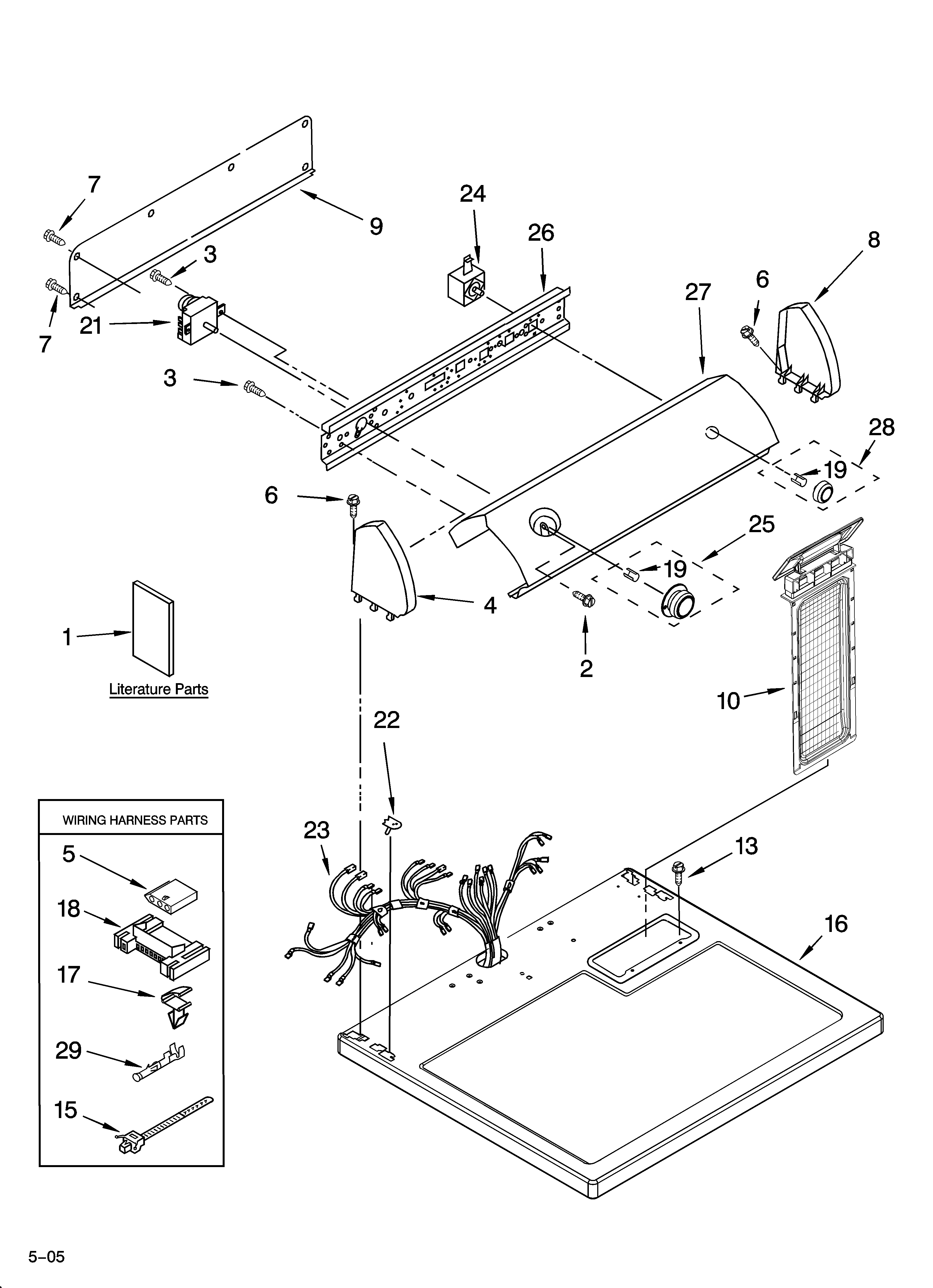 Top and console parts