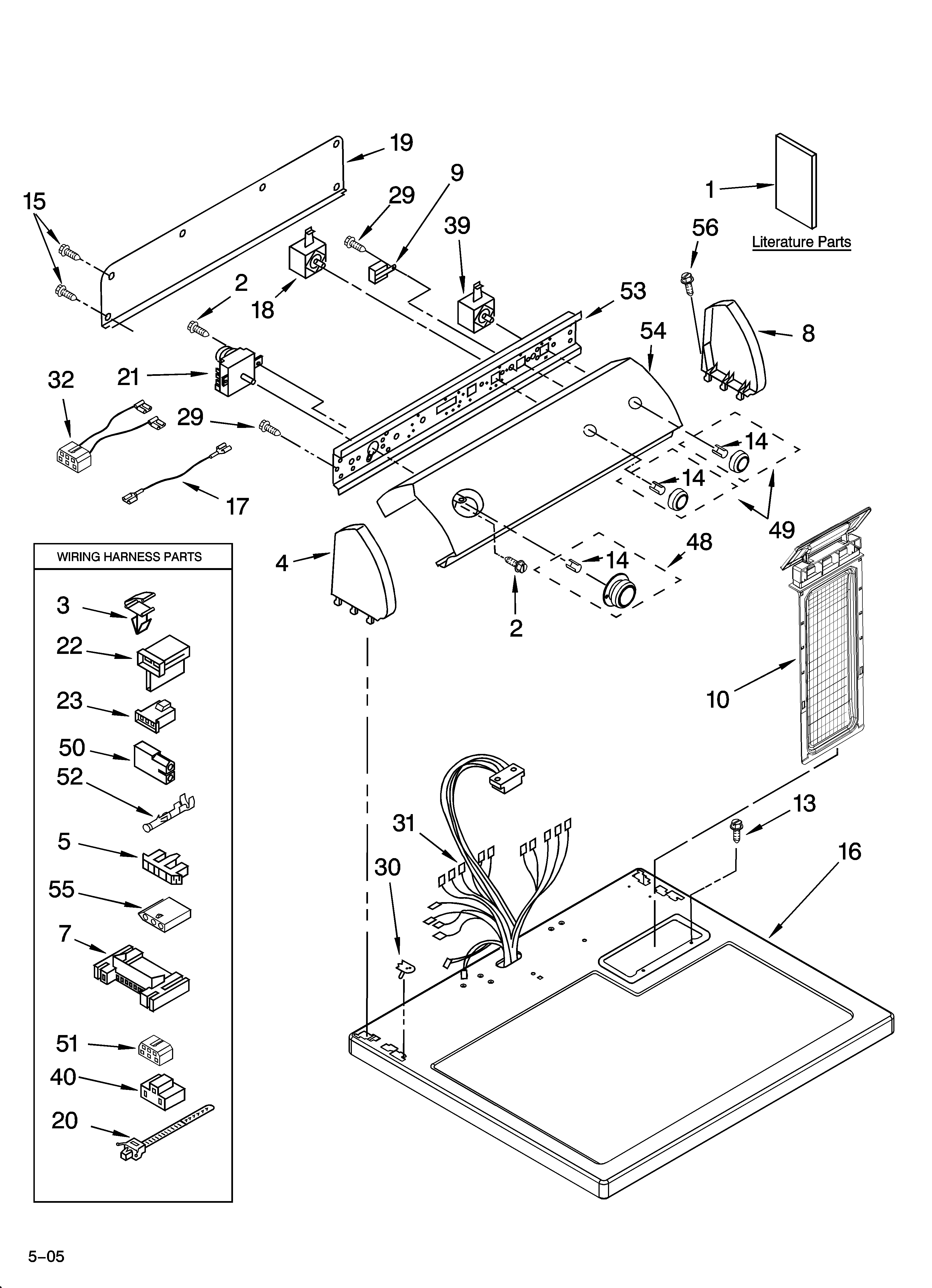 Top and console parts