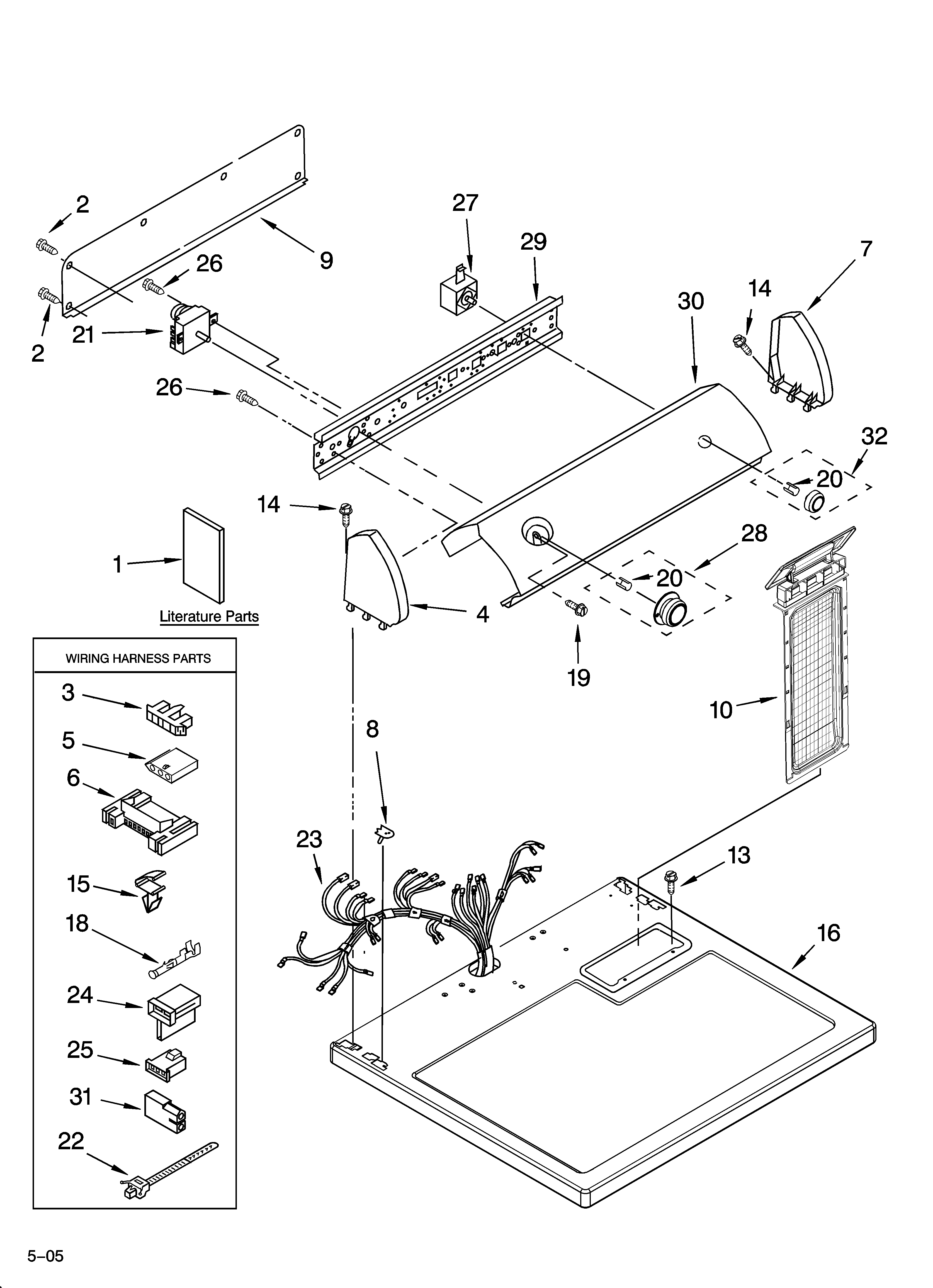 Top and console parts