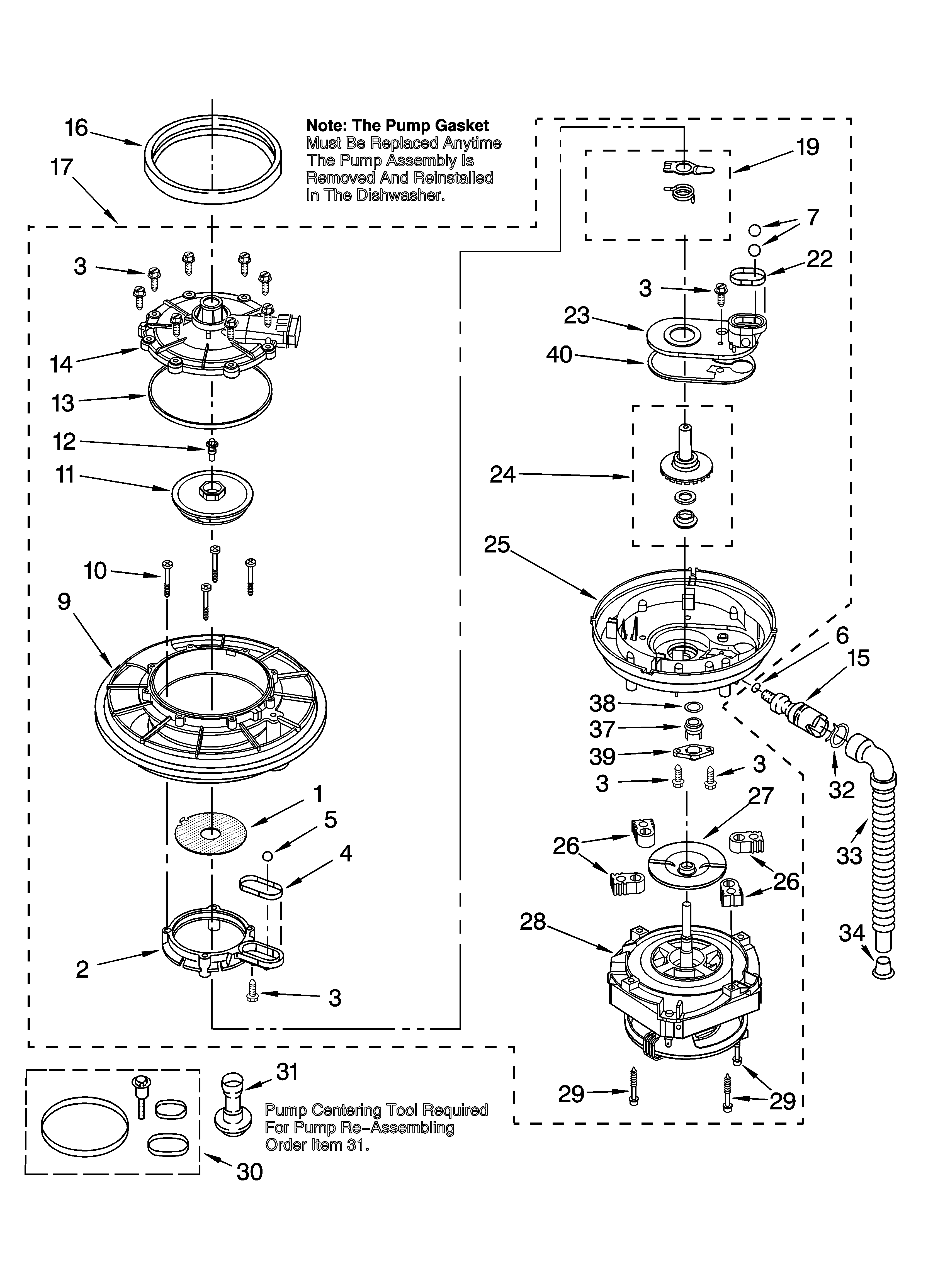 Pump and motor parts