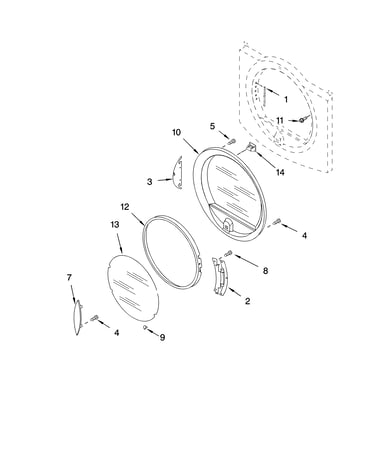 Door parts, optional parts (not included)