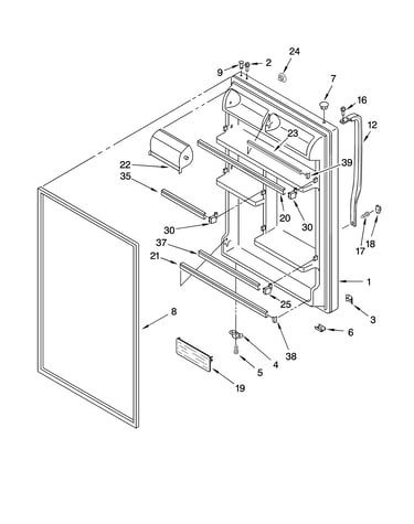Refrigerator door parts