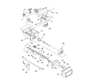 Whirlpool ED5CHQXKQ04 motor and ice container parts diagram