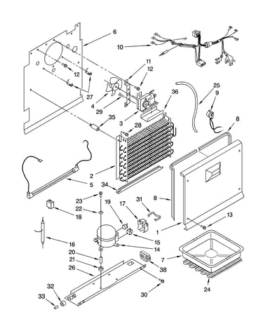 Unit parts, parts not illustrated