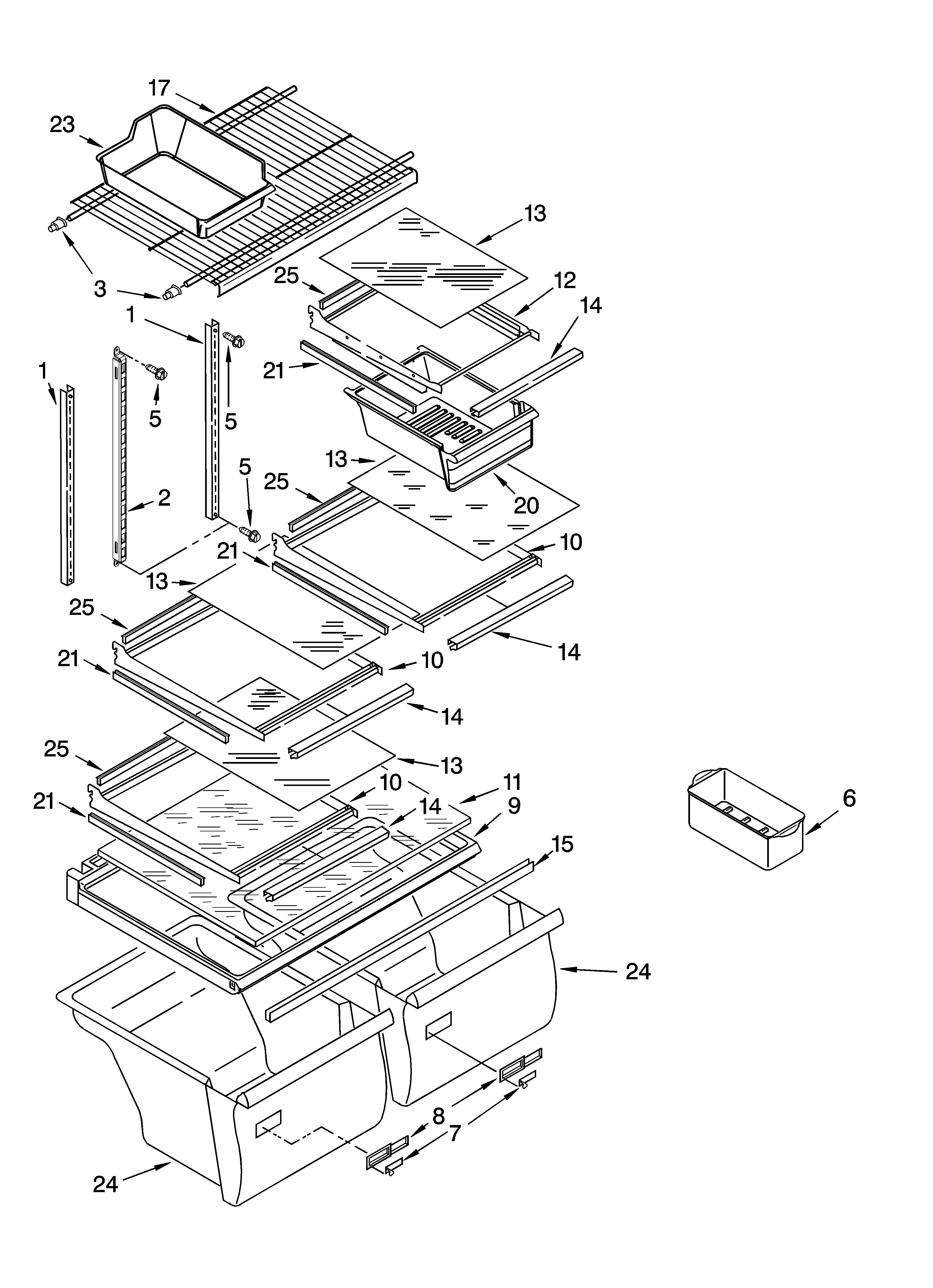 Shelf parts, optional parts