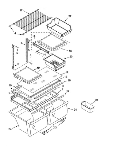 Shelf parts, optional parts