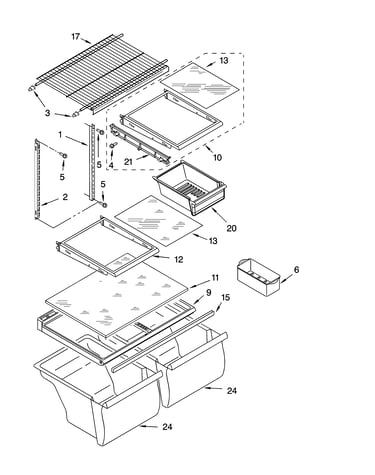 Shelf parts, optional parts
