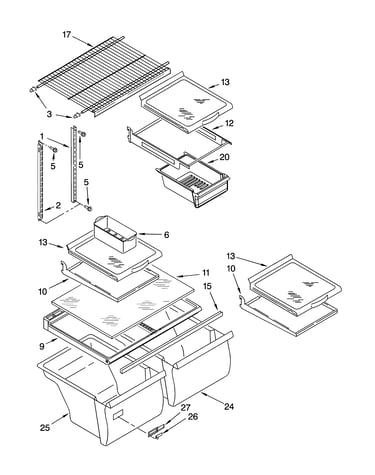 Shelf parts, optional parts