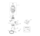 Whirlpool GC2000XE2 lower housing and motor parts diagram