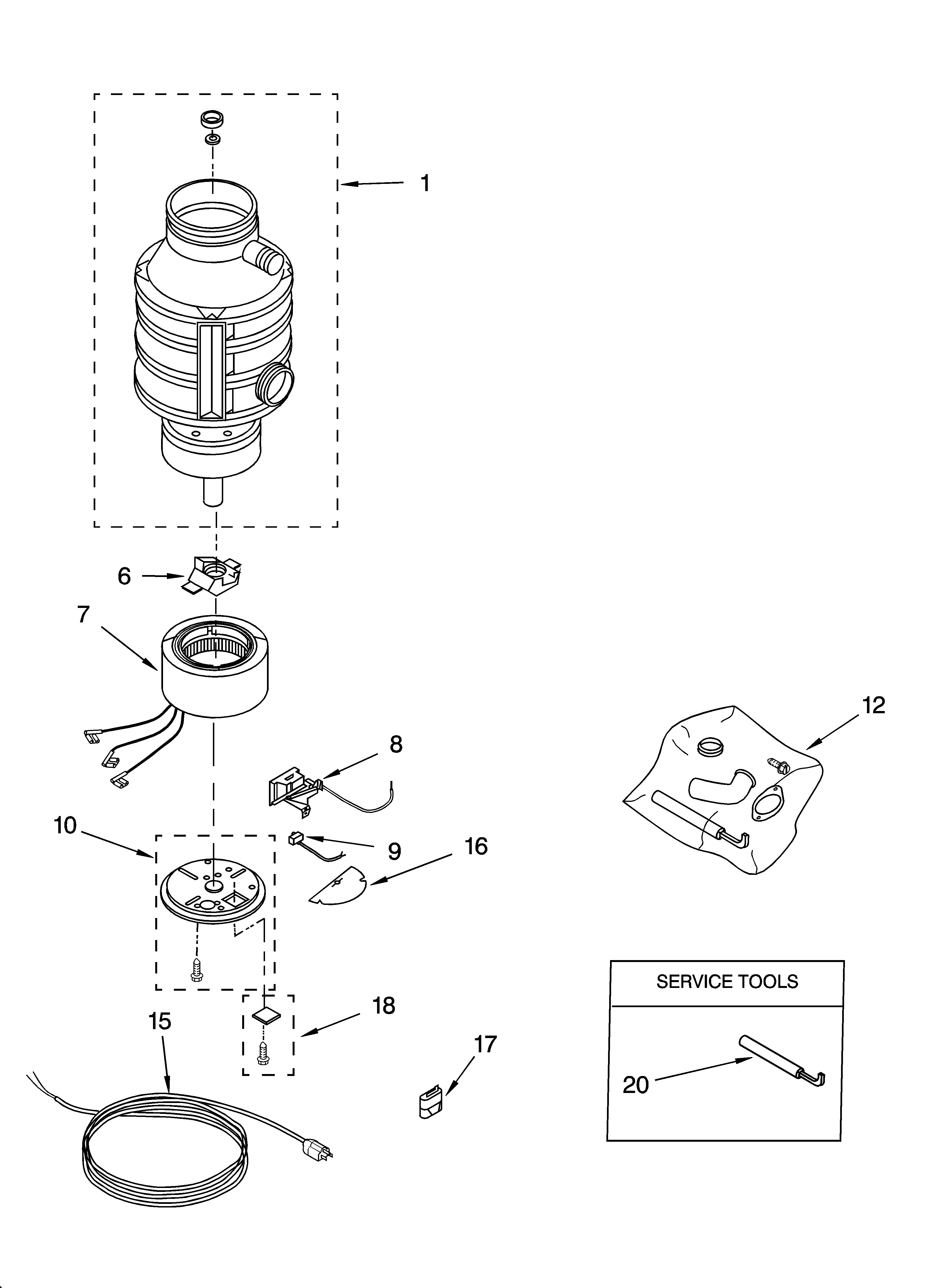 Lower housing and motor parts