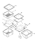 Refrigerator shelf parts