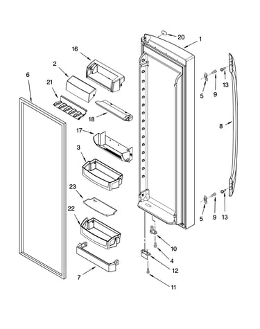 Refrigerator door parts