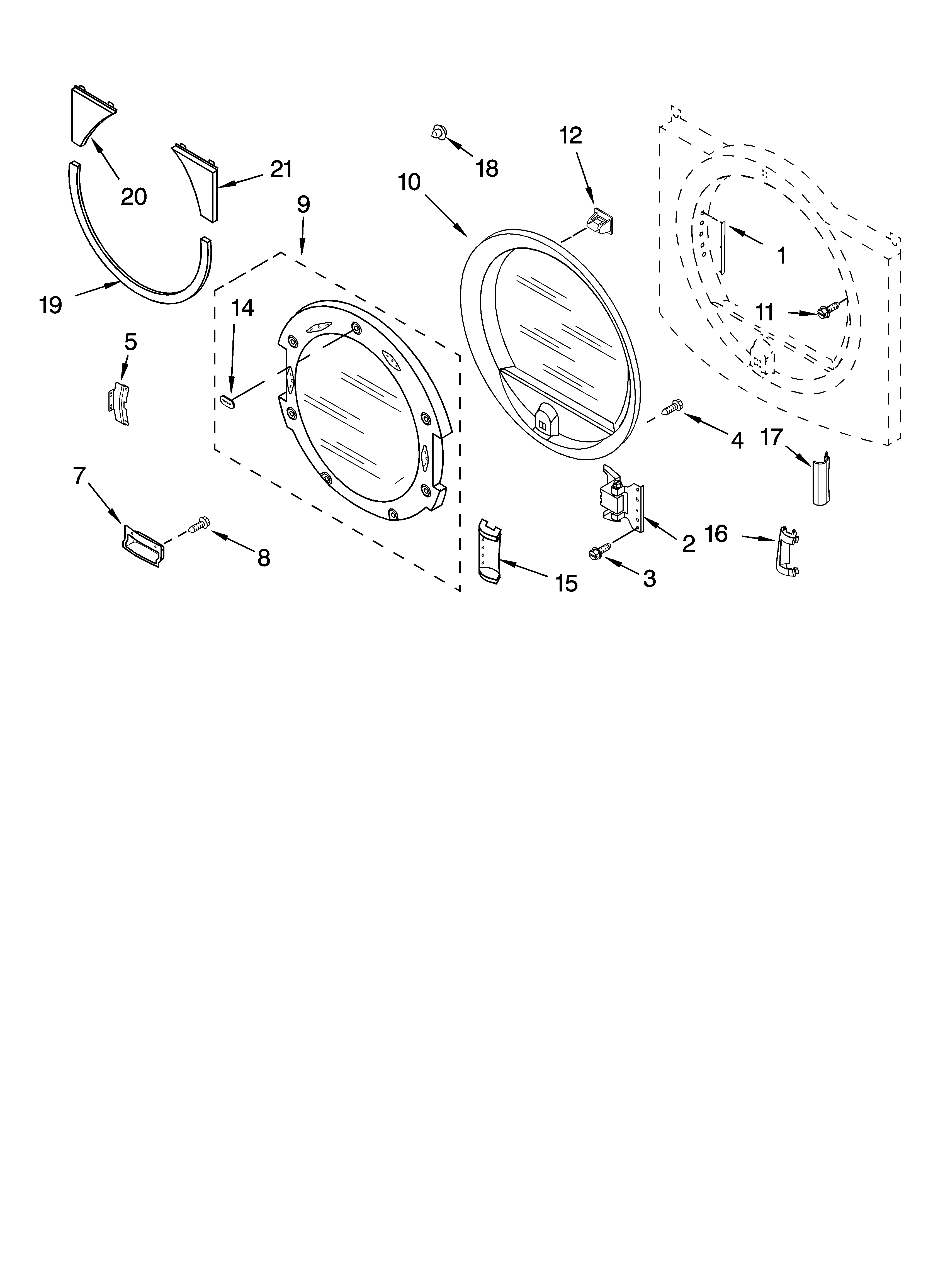Door parts, optional parts (not included)