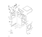 Whirlpool GHW9400PT0 top and cabinet parts diagram