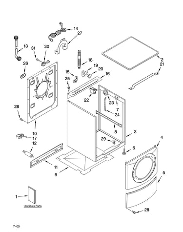 Top and cabinet parts