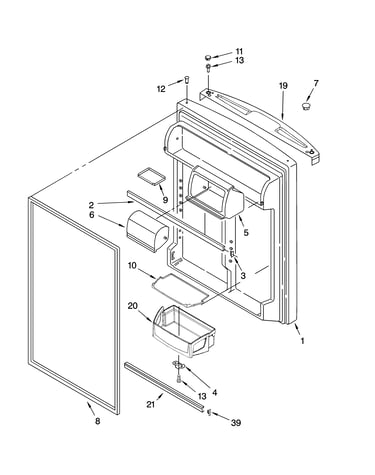 Refrigerator door parts