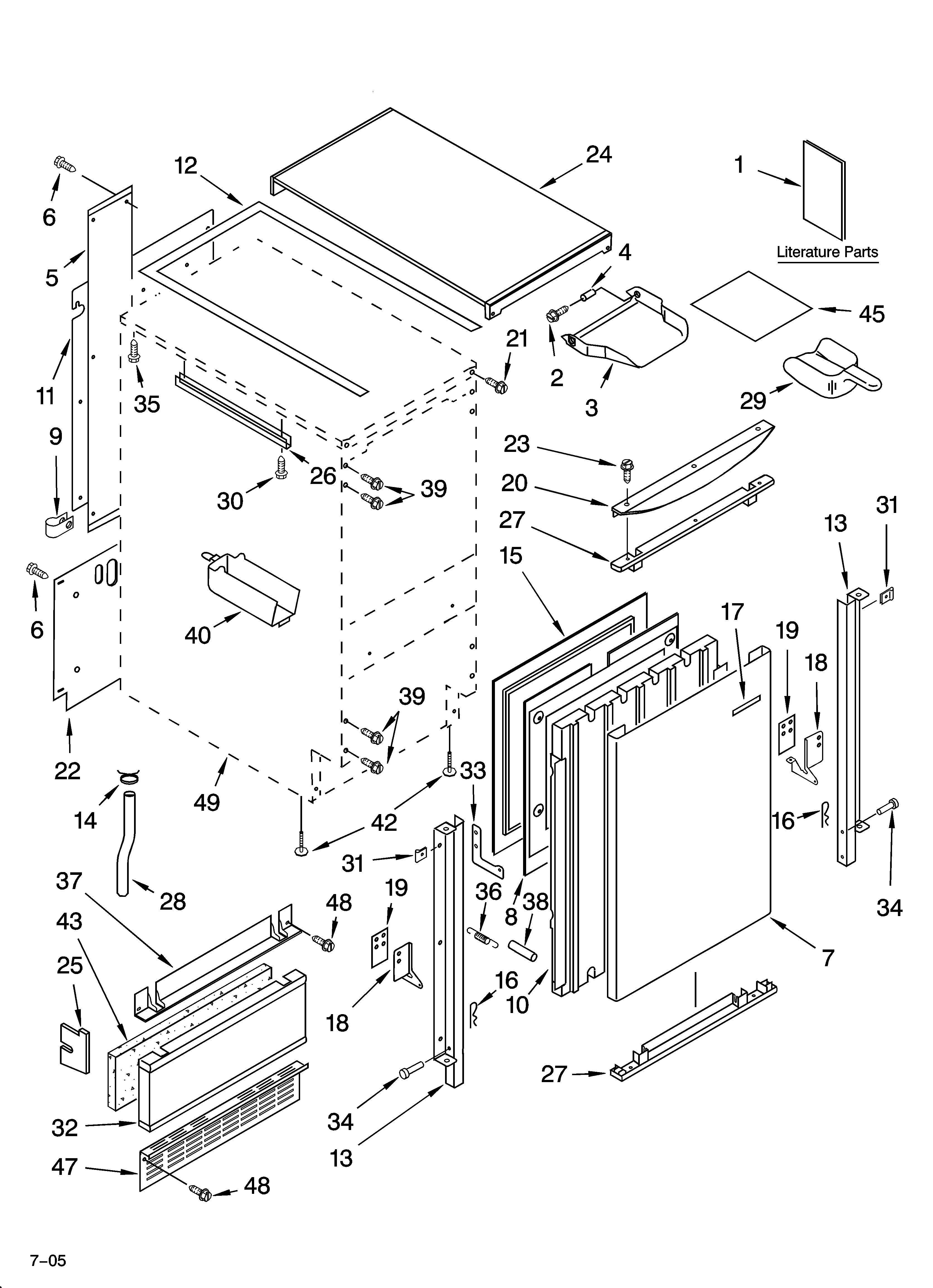 CABINET LINER AND DOOR PARTS