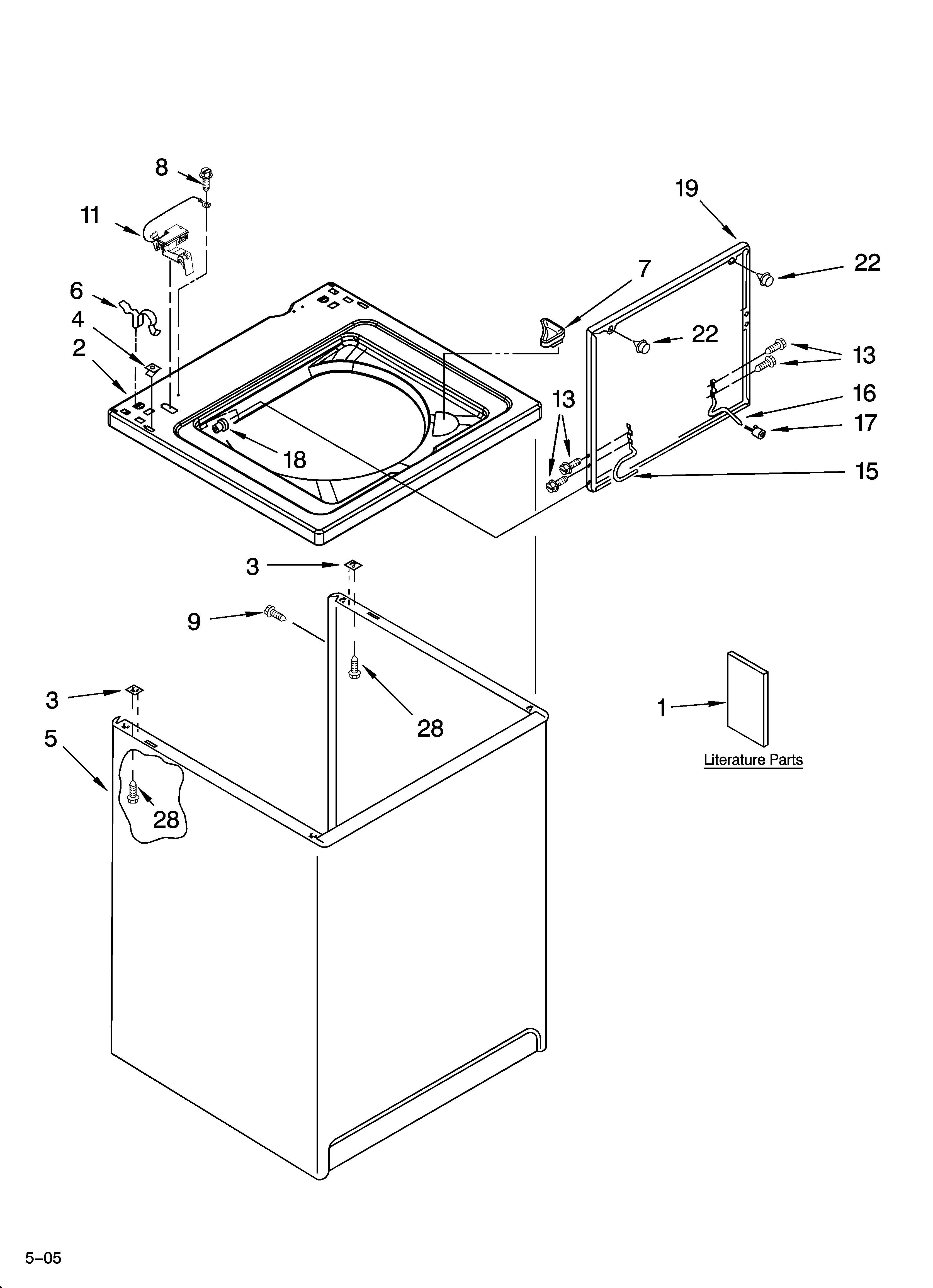 Top and cabinet parts