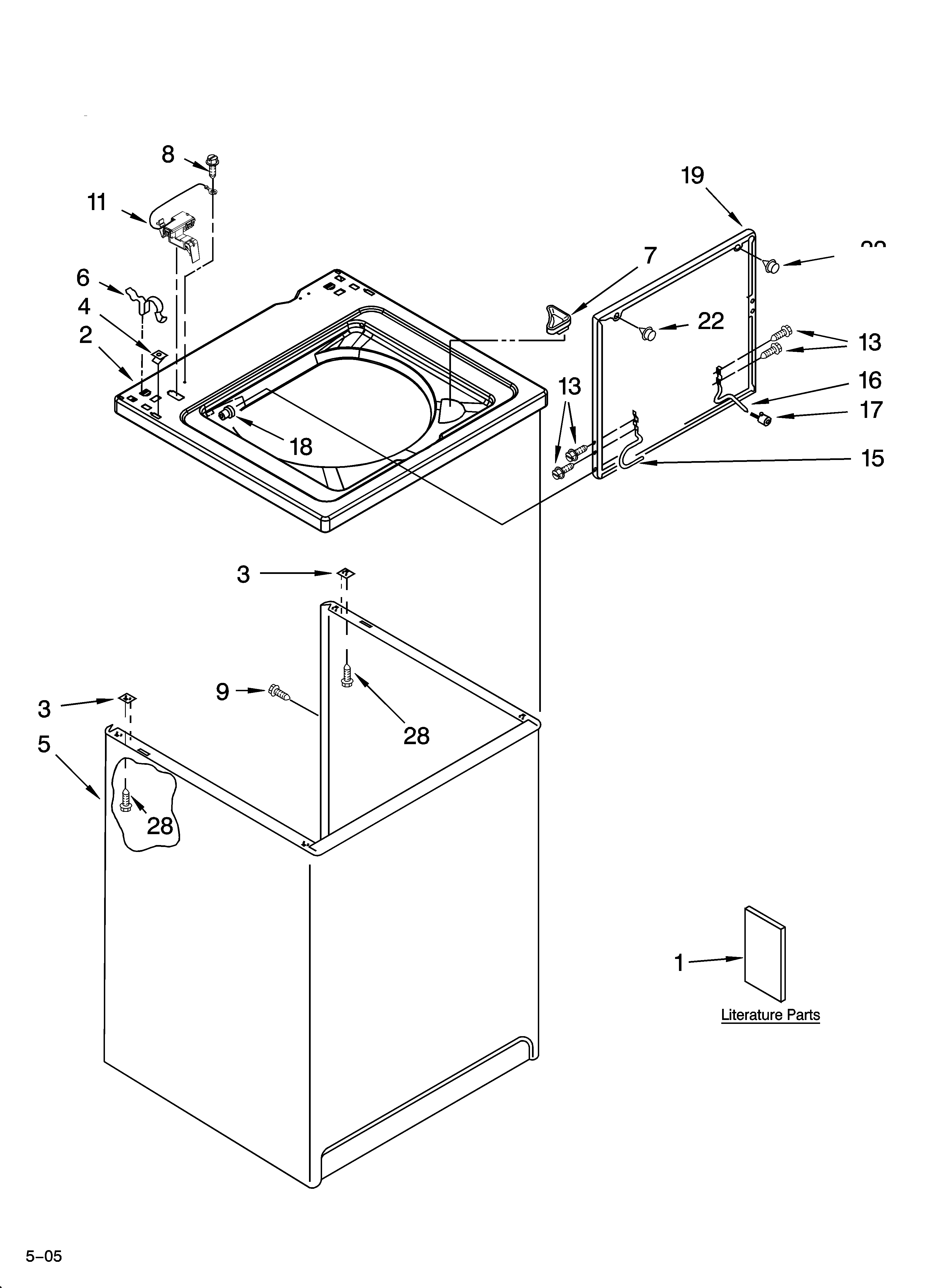 Top and cabinet parts