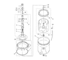 Roper RAS8333RQ0 agitator, basket and tub parts diagram