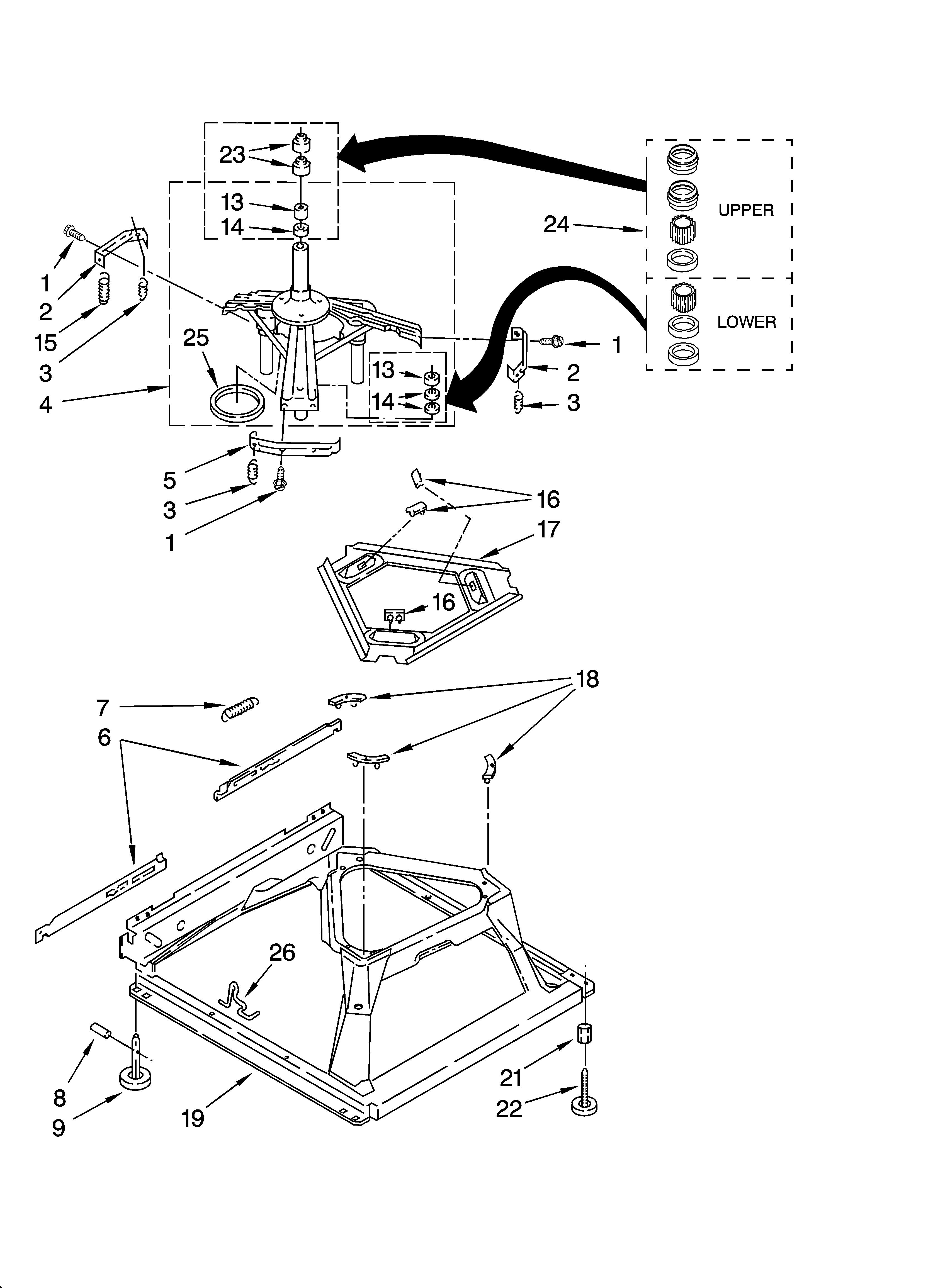 Machine base parts