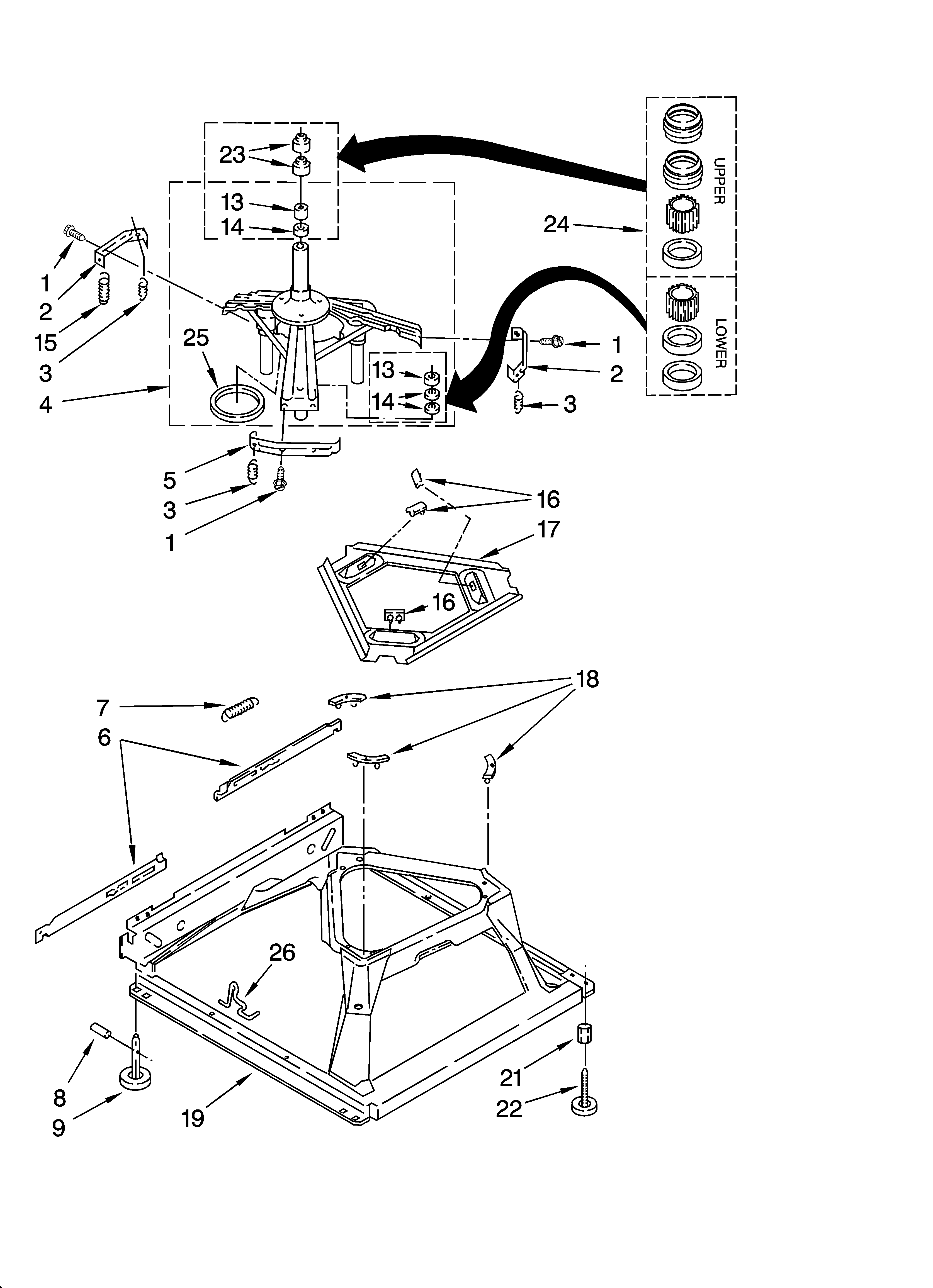 Machine base parts