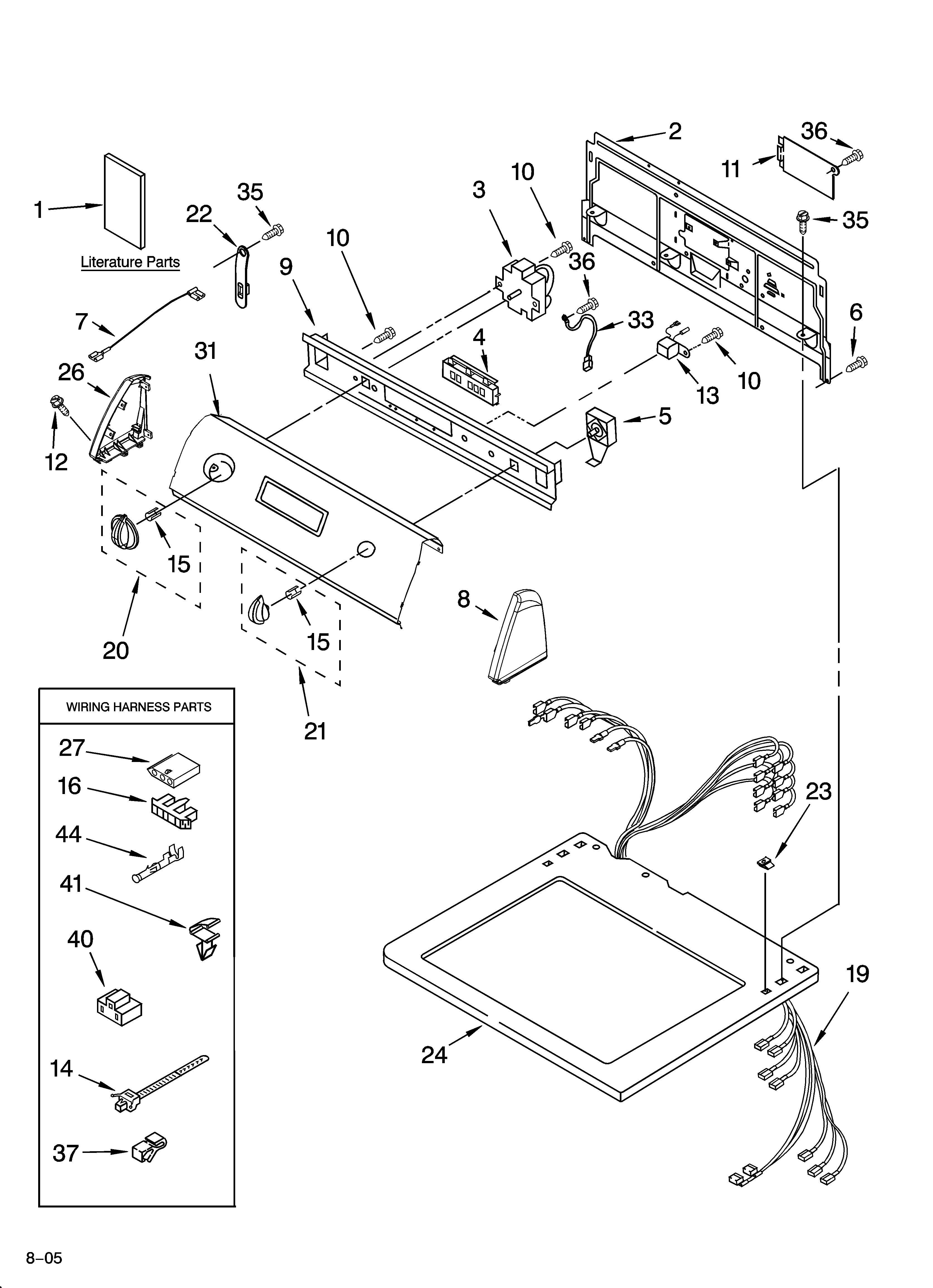Top and console parts