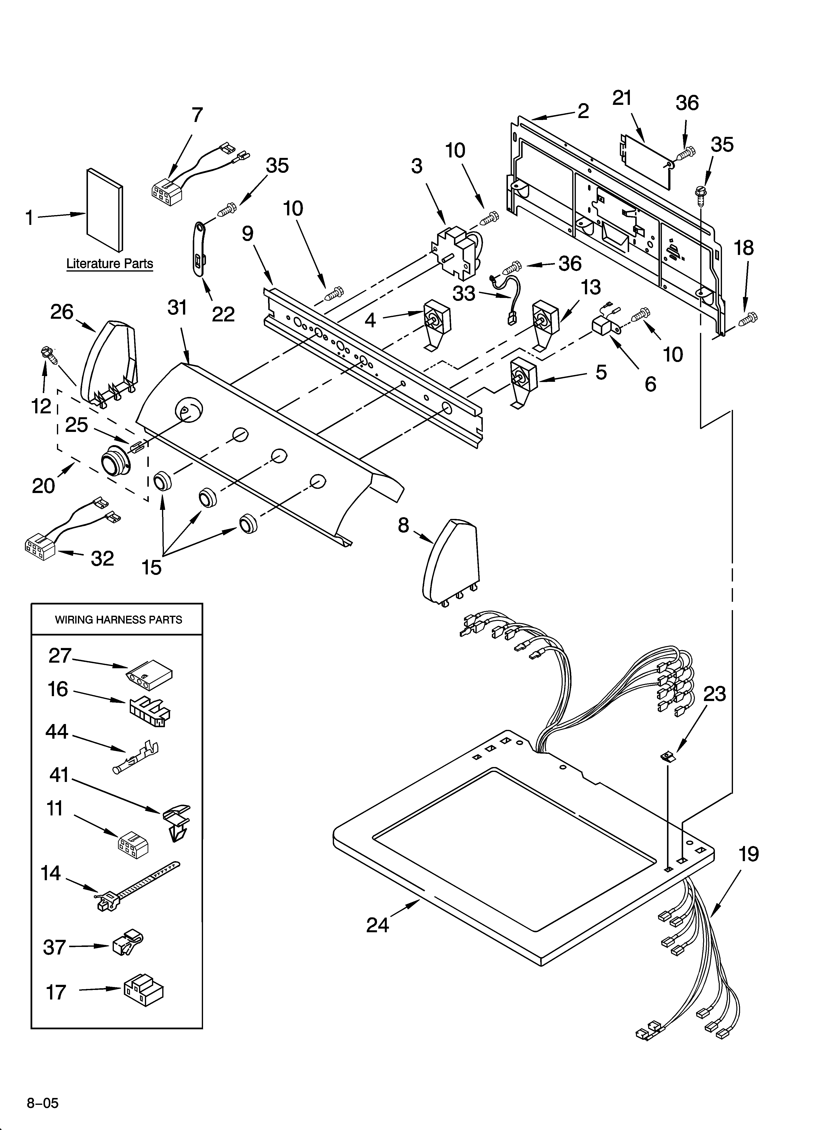 Top and console parts