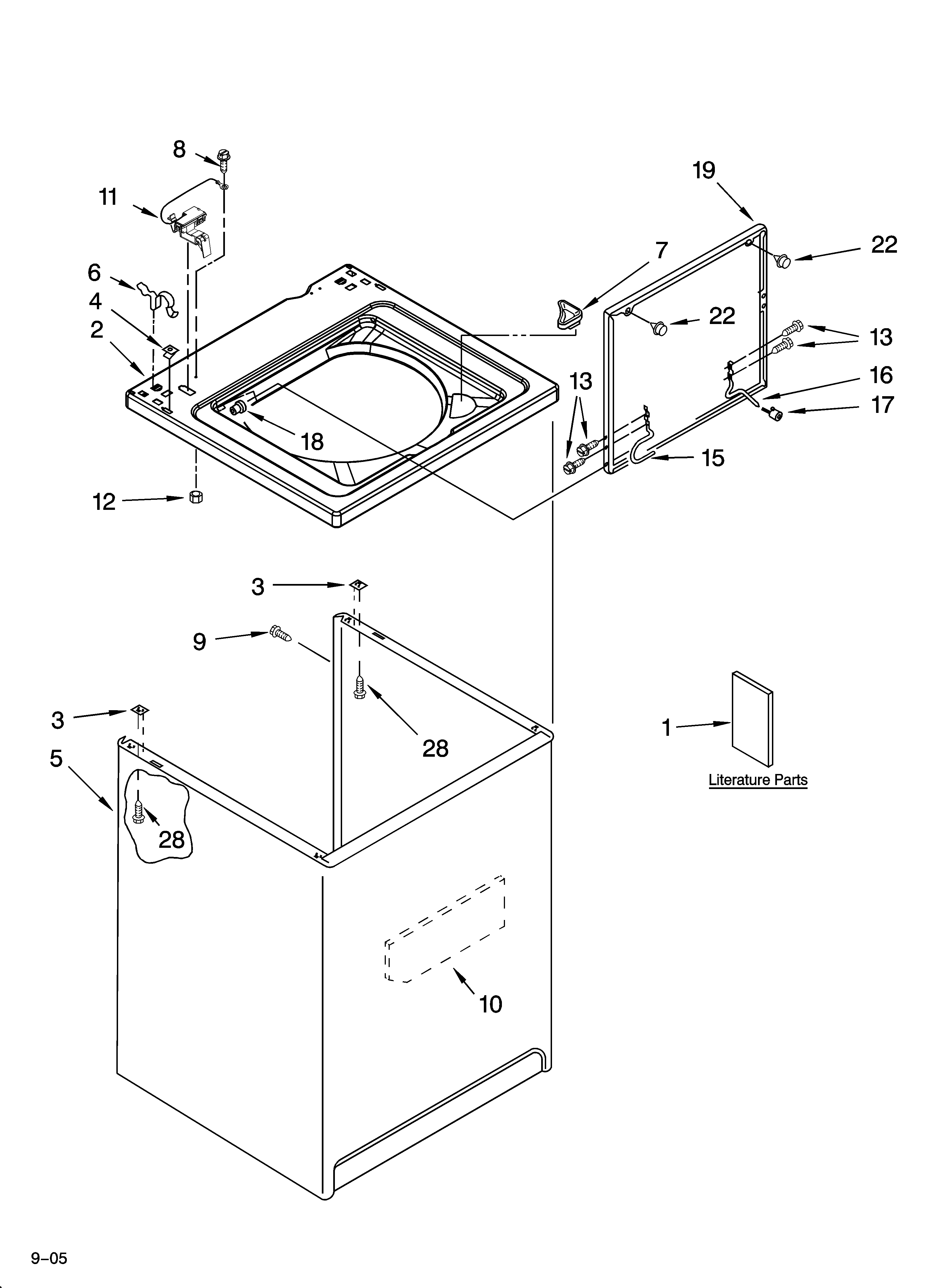 Top and cabinet parts