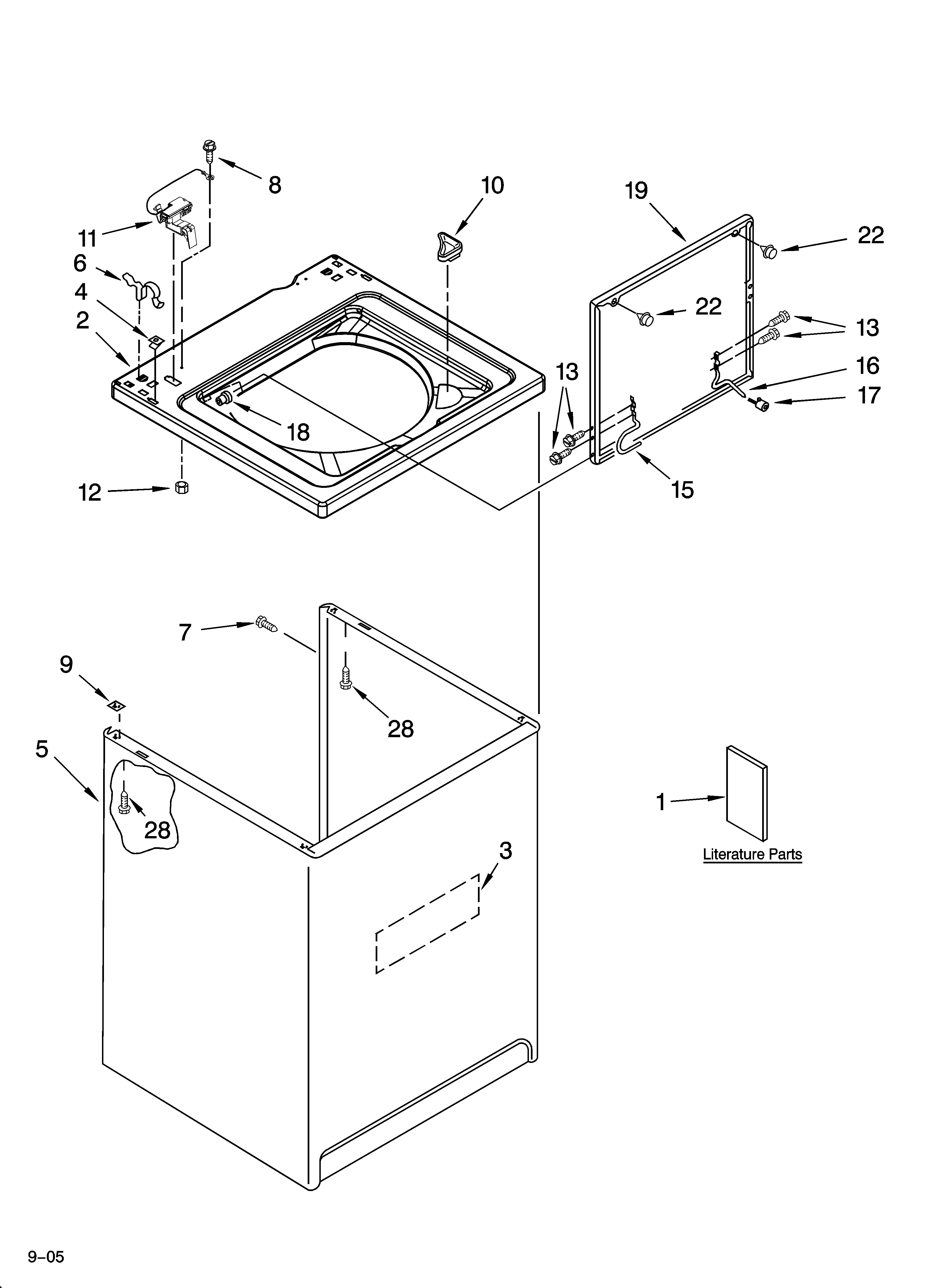 TOP AND CABINET PARTS