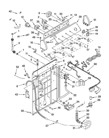 Controls and rear panel parts