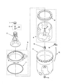 Agitator, basket and tub parts