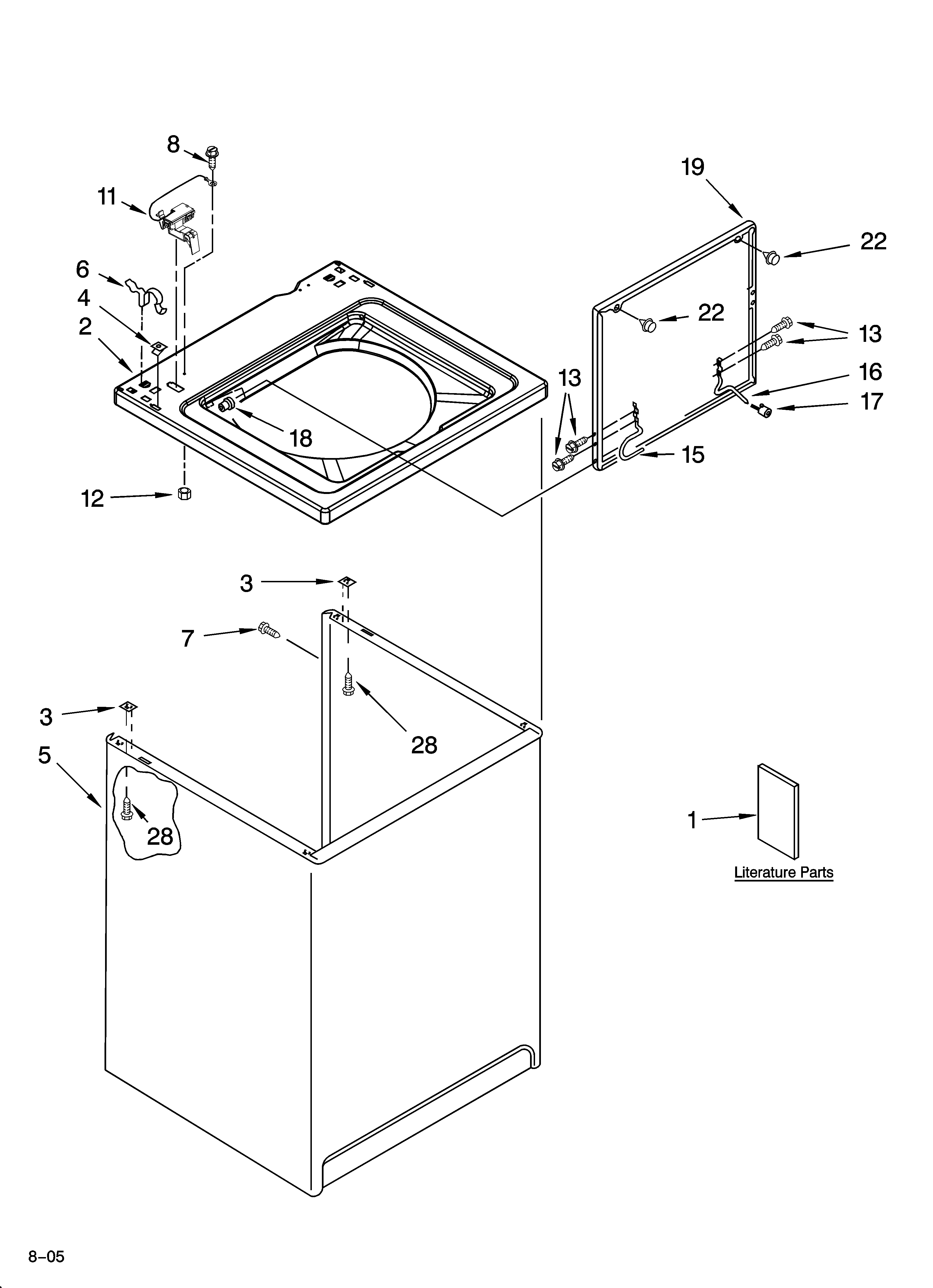 TOP AND CABINET PARTS