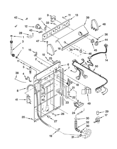 Controls and rear panel parts