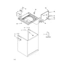 Whirlpool 7MLXR6133PQ0 top and cabinet parts diagram