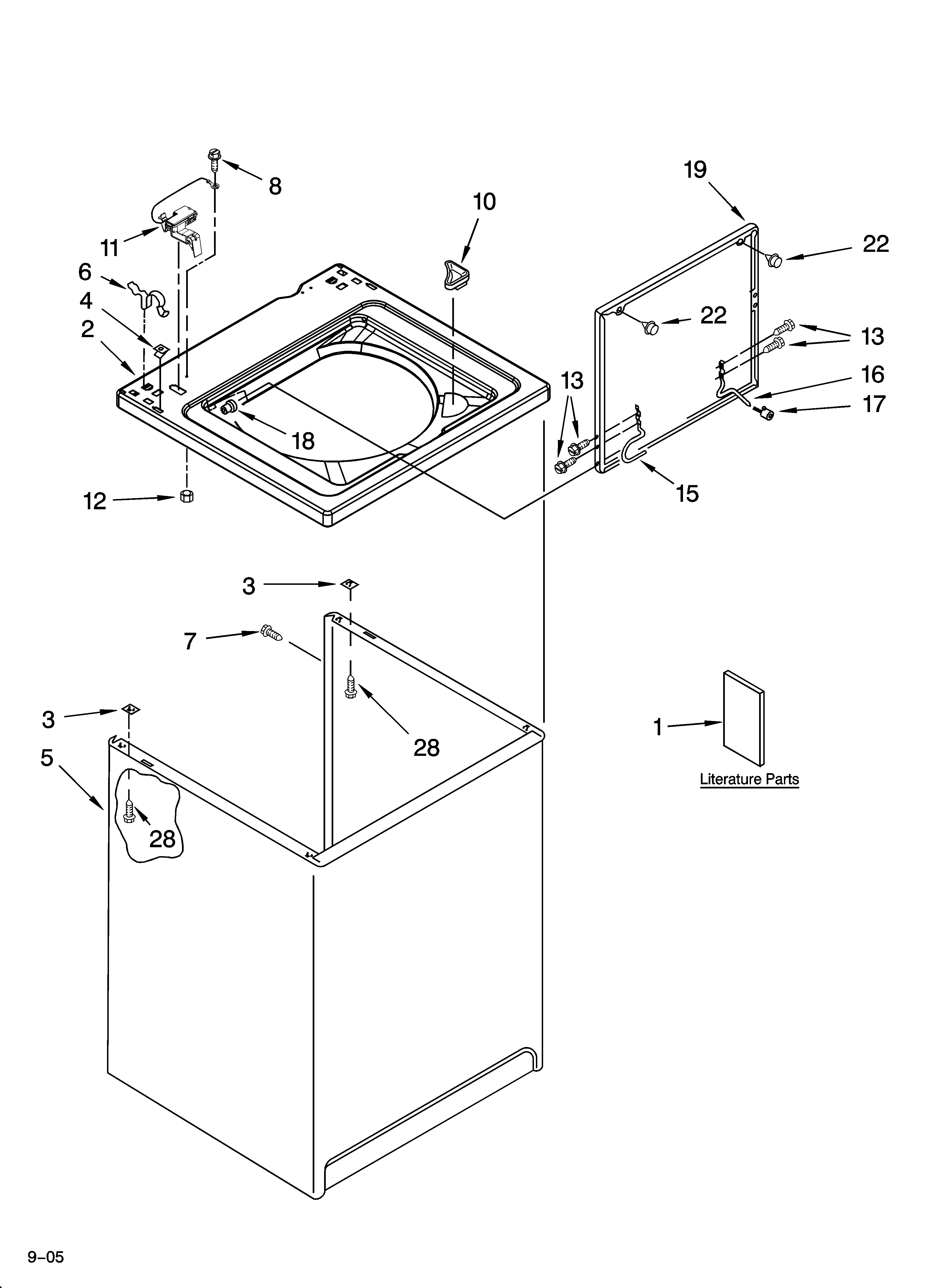 Top and cabinet parts