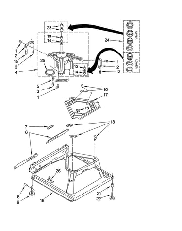 Machine base parts