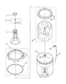 Agitator, basket and tub parts