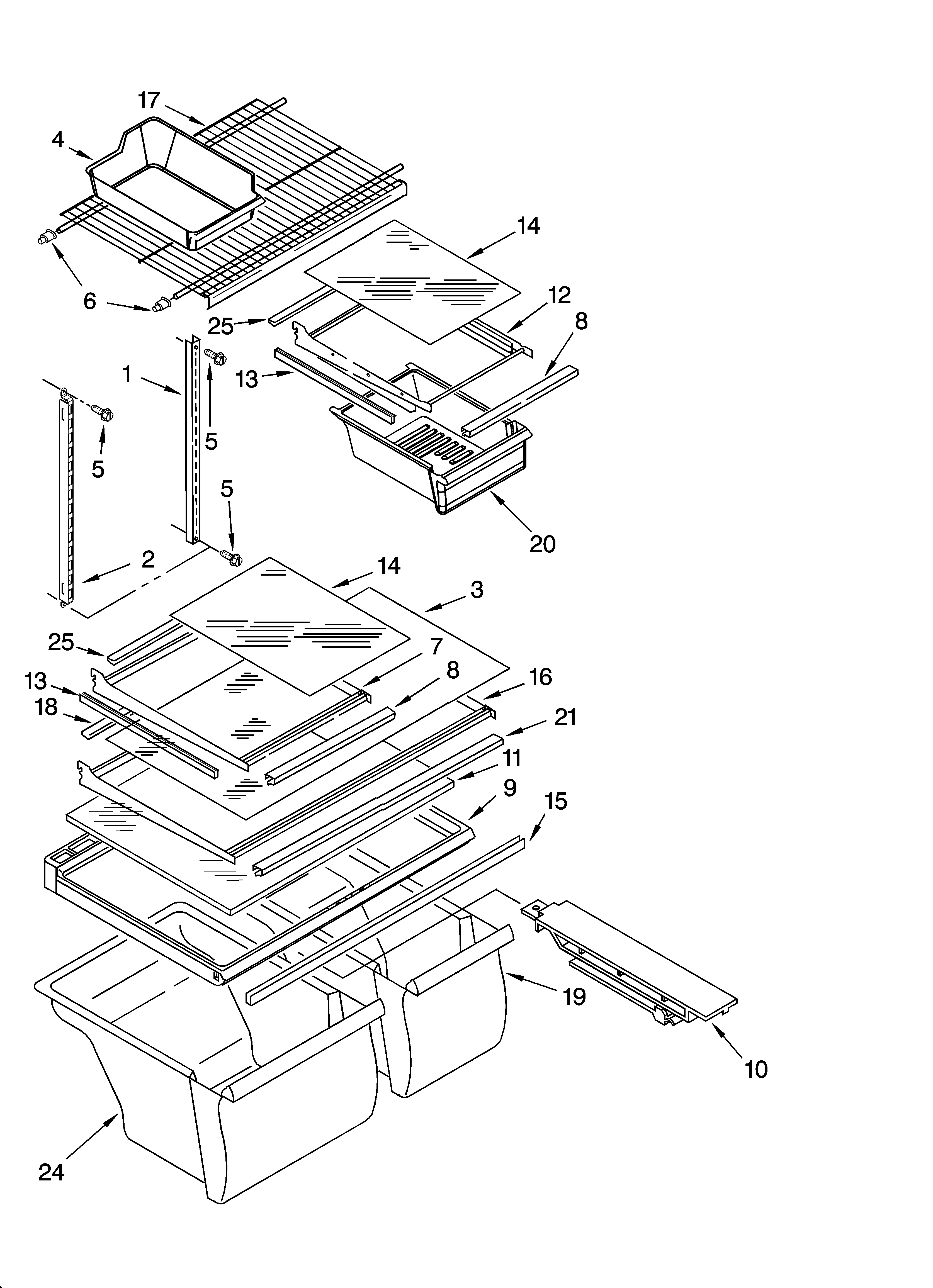 Shelf parts, optional parts