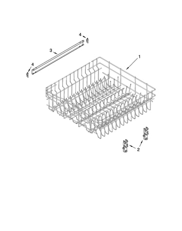 Upper rack and track parts