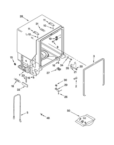 Tub and frame parts