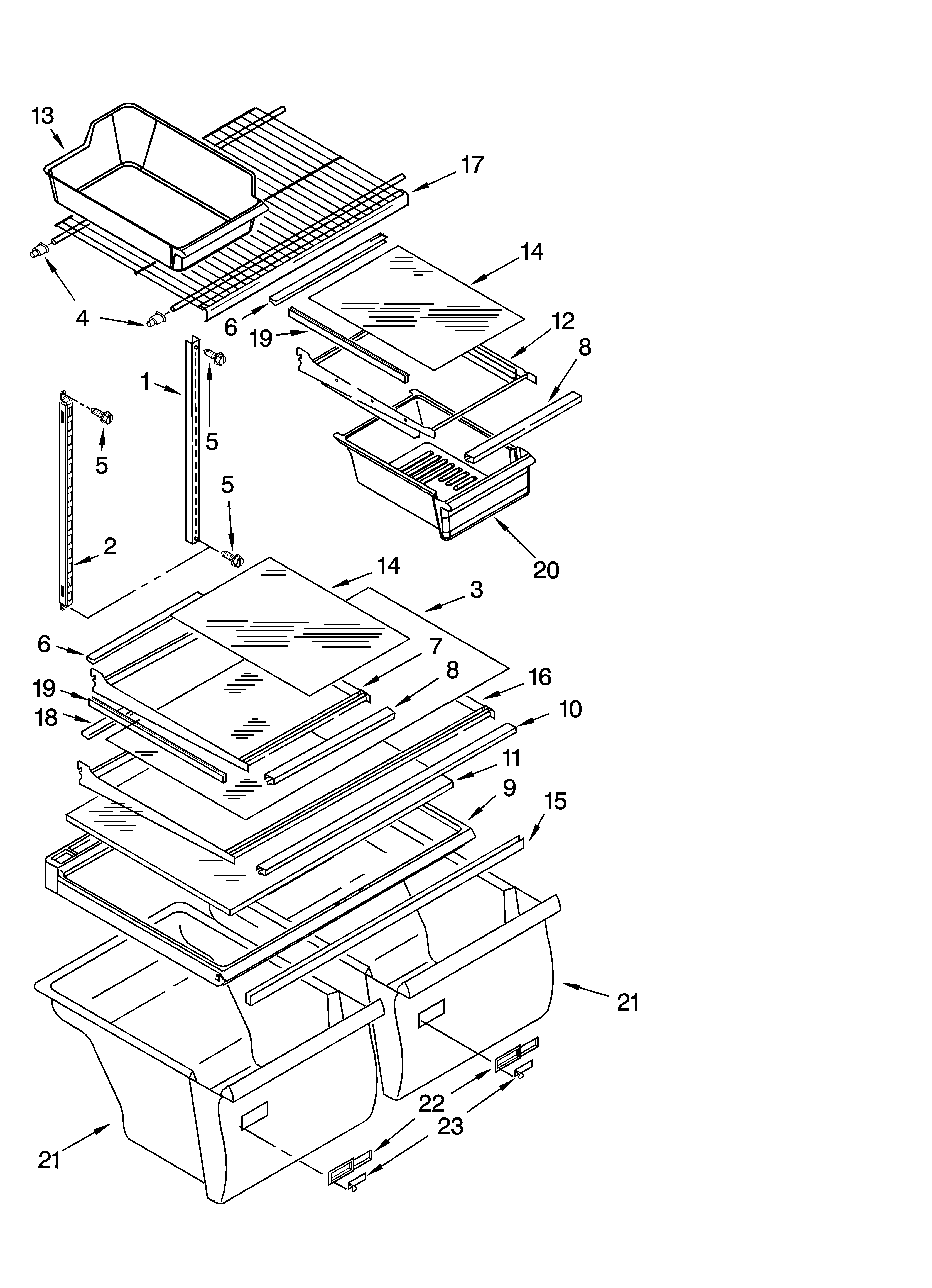Shelf parts, optional parts