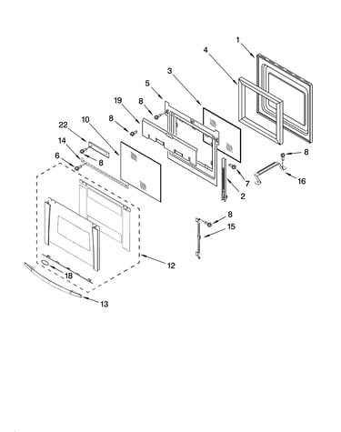 Oven door parts