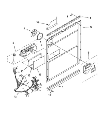 Door and latch parts
