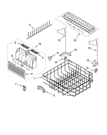 Lower rack parts, optional parts (not included)