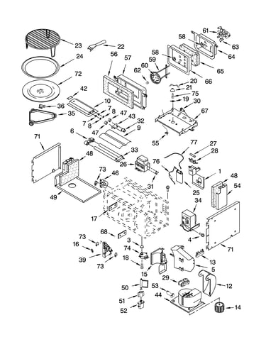 Cabinet and stirrer parts