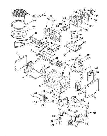 Cabinet and stirrer parts